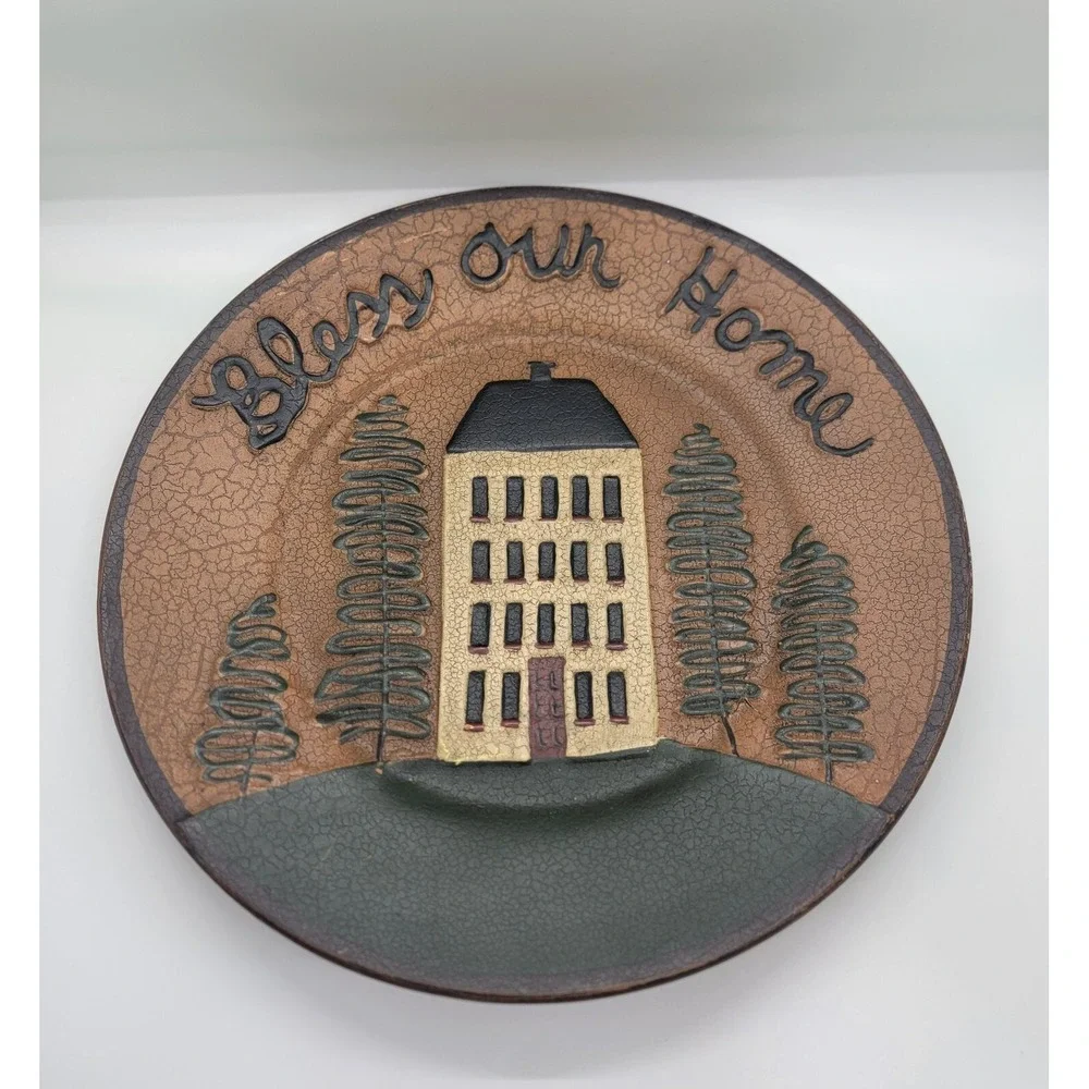 House Warming Gift Ragon House Decorative Plate "Bless Our Home" Collectible - Picture 4 of 12